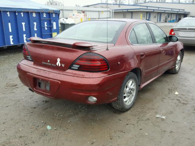 1G2NF52E53M663009 - 2003 PONTIAC GRAND AM S MAROON photo 4