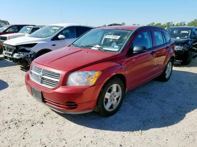 1B3HB48B88D507390 - 2008 DODGE CALIBER SX RED photo 2