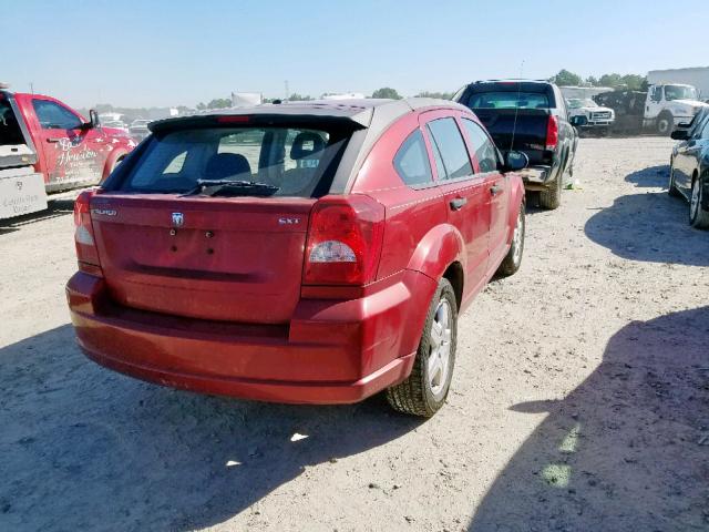 1B3HB48B88D507390 - 2008 DODGE CALIBER SX RED photo 4