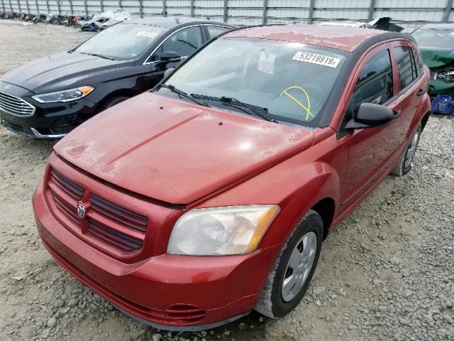 1B3HB28B57D182961 - 2007 DODGE CALIBER RED photo 2