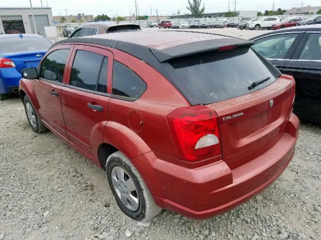 1B3HB28B57D182961 - 2007 DODGE CALIBER RED photo 3