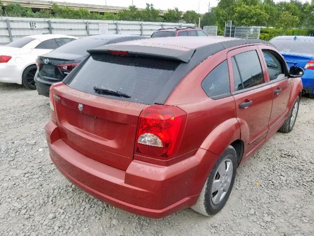 1B3HB28B57D182961 - 2007 DODGE CALIBER RED photo 4