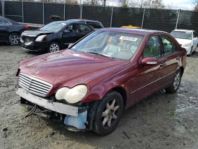 WDBRF61J71F016869 - 2001 MERCEDES-BENZ C 240 RED photo 2