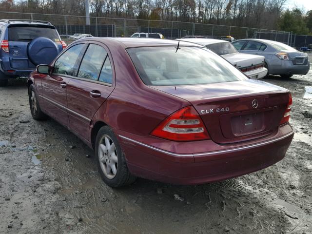 WDBRF61J71F016869 - 2001 MERCEDES-BENZ C 240 RED photo 3