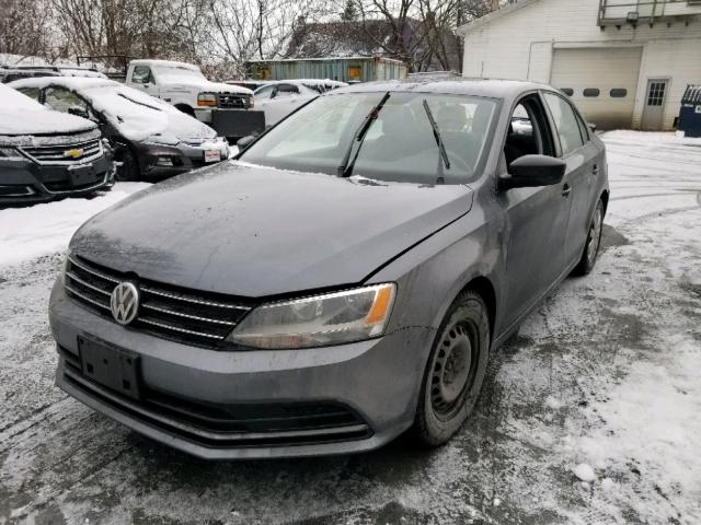 3VW1K7AJ0FM408600 - 2015 VOLKSWAGEN JETTA BASE GRAY photo 2