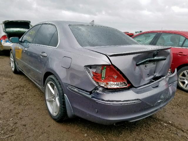 JH4KB16545C000518 - 2005 ACURA RL GRAY photo 3