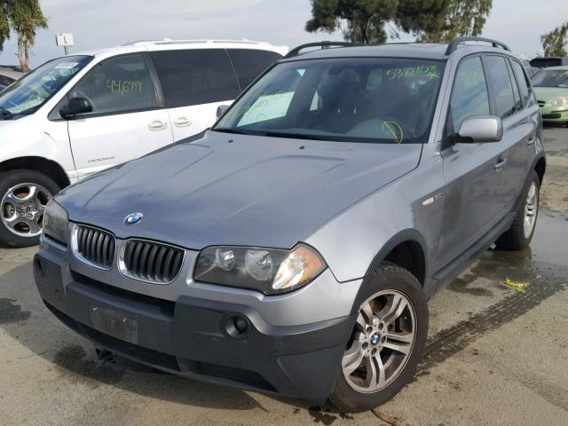 WBXPA93484WC33602 - 2004 BMW X3 3.0I SILVER photo 2