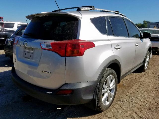 2T3YFREV5DW033247 - 2013 TOYOTA RAV4 LIMIT SILVER photo 4