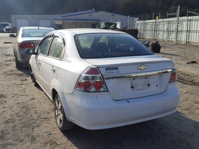 KL1TD56E09B614931 - 2009 CHEVROLET AVEO LS WHITE photo 3