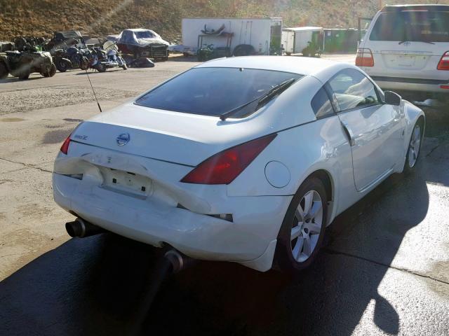 JN1AZ34D44M101536 - 2004 NISSAN 350Z COUPE WHITE photo 4