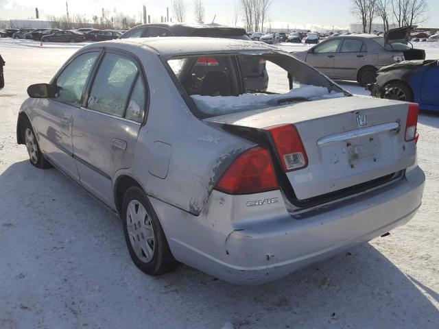 2HGES16463H917719 - 2003 HONDA CIVIC DX SILVER photo 3