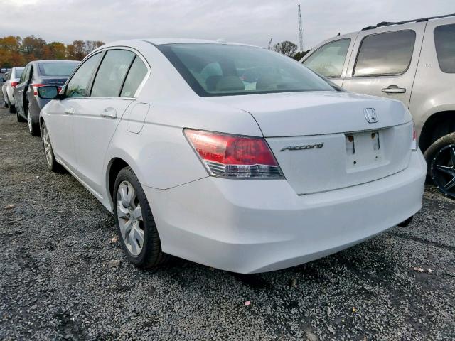 1HGCP26819A040422 - 2009 HONDA ACCORD EXL WHITE photo 3