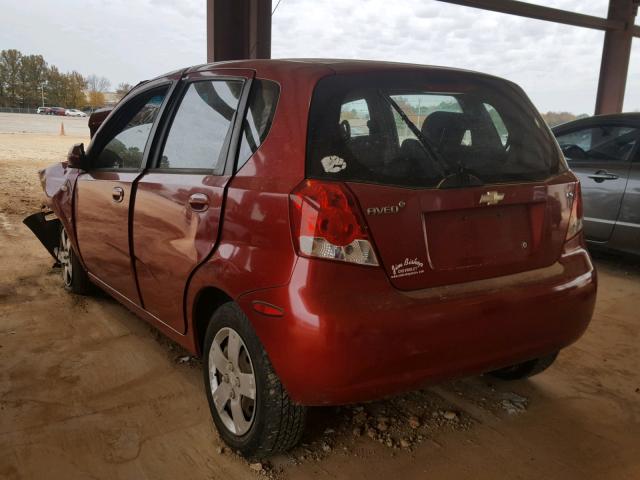 KL1TD66658B162021 - 2008 CHEVROLET AVEO BASE Qırmızı foto 3