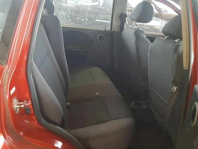 KL1TD66658B162021 - 2008 CHEVROLET AVEO BASE Qırmızı foto 6