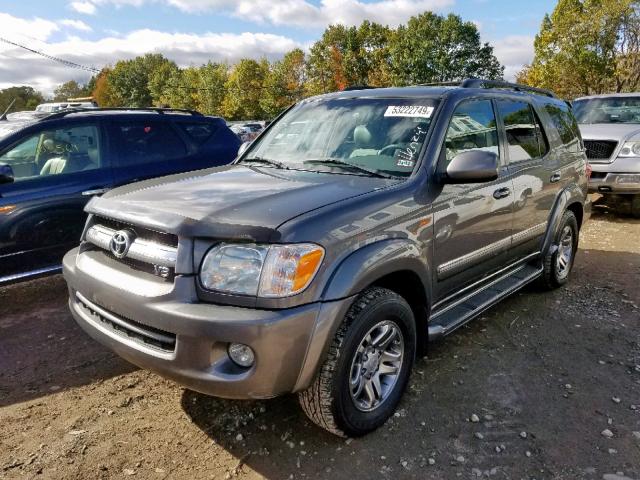 5TDBT48A55S250438 - 2005 TOYOTA SEQUOIA LI GRAY photo 2