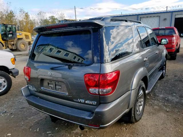 5TDBT48A55S250438 - 2005 TOYOTA SEQUOIA LI GRAY photo 4