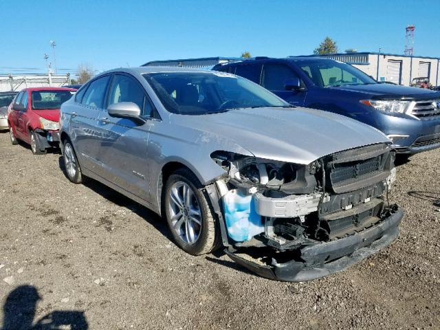 3FA6P0UU1JR145557 - 2018 FORD FUSION S H SILVER photo 1