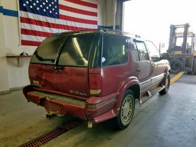 1GKDT13W2T2523614 - 1996 GMC JIMMY MAROON photo 4