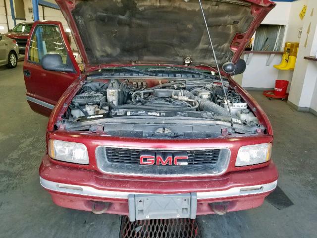 1GKDT13W2T2523614 - 1996 GMC JIMMY MAROON photo 7