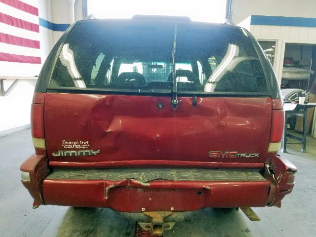 1GKDT13W2T2523614 - 1996 GMC JIMMY MAROON photo 9