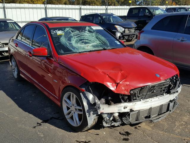 WDDGF4HB1CR215645 - 2012 MERCEDES-BENZ C 250 RED photo 1