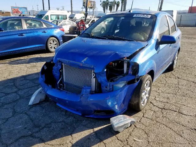 KL1TD5DE3AB126404 - 2010 CHEVROLET AVEO LS BLUE photo 2