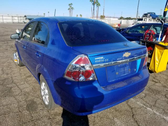 KL1TD5DE3AB126404 - 2010 CHEVROLET AVEO LS BLUE photo 3