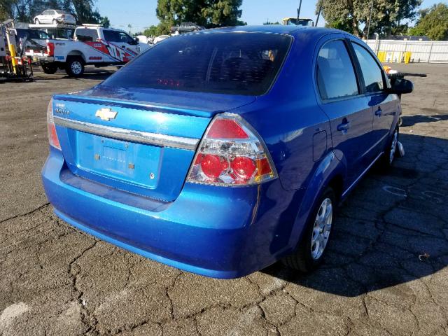 KL1TD5DE3AB126404 - 2010 CHEVROLET AVEO LS BLUE photo 4