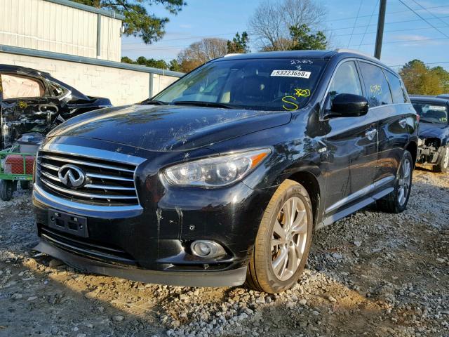 5N1CL0MM1EC522283 - 2014 INFINITI QX60 HYBRI BLACK photo 2