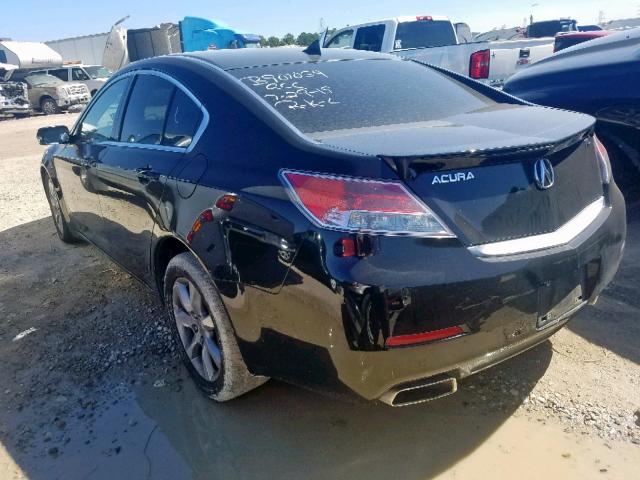 19UUA8F57CA040642 - 2012 ACURA TL BLACK photo 3