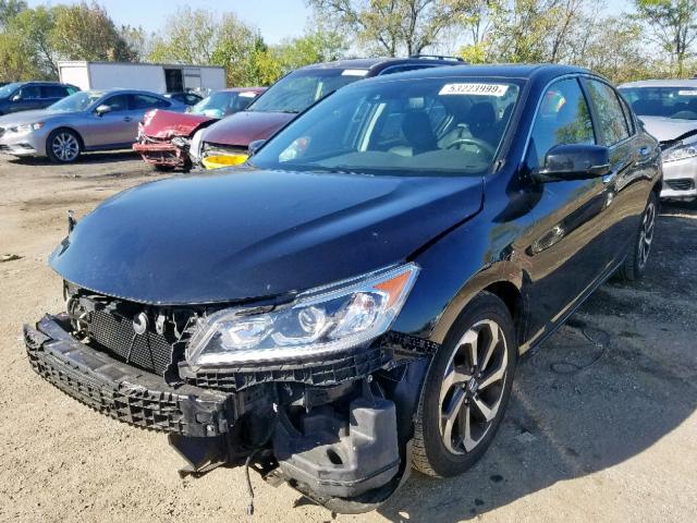 1HGCR2F95HA197565 - 2017 HONDA ACCORD EXL BLACK photo 2