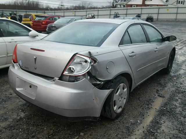 1G2ZF57B184218385 - 2008 PONTIAC G6 VALUE L SILVER photo 4