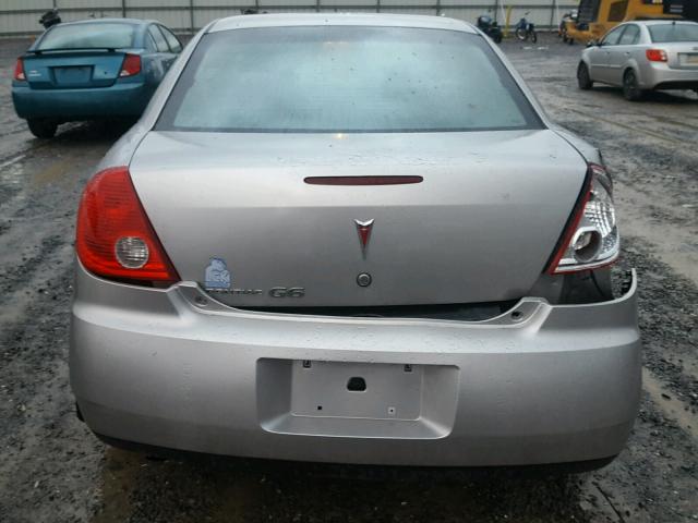 1G2ZF57B184218385 - 2008 PONTIAC G6 VALUE L SILVER photo 9