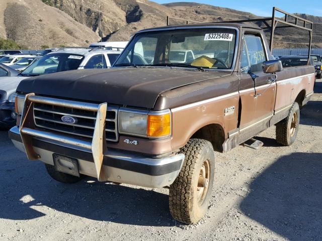 1FTHF26H7KPB55990 - 1989 FORD F250 TWO TONE photo 2