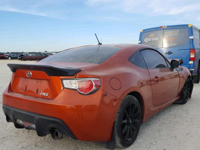 JF1ZNAA1XD2717642 - 2013 SCION FRS ORANGE photo 4