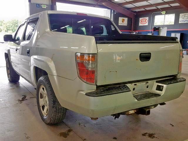 2HJYK16288H524236 - 2008 HONDA RIDGELINE SILVER photo 3