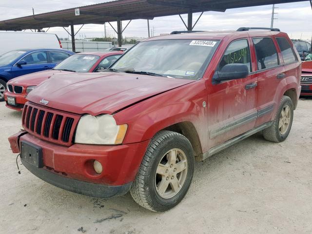 1J4HR48N25C629968 - 2005 JEEP GRAND CHER RED photo 2