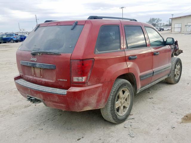 1J4HR48N25C629968 - 2005 JEEP GRAND CHER RED photo 4