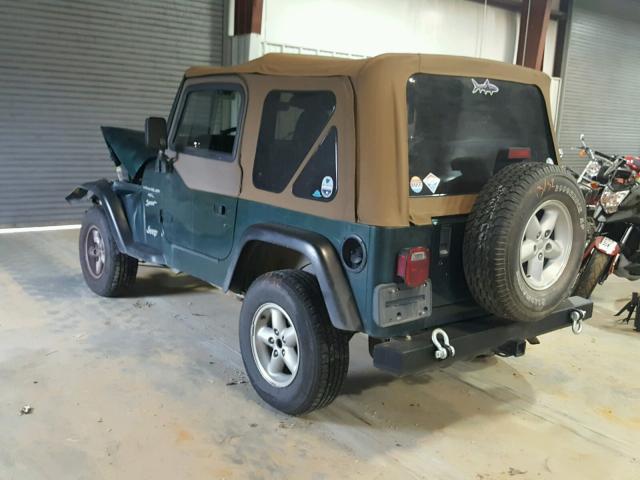 1J4FA49SXYP774515 - 2000 JEEP WRANGLER / GREEN photo 3