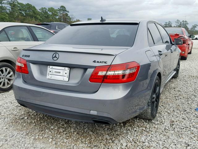 WDDHF9BB9CA544358 - 2012 MERCEDES-BENZ E 550 4MAT GRAY photo 4