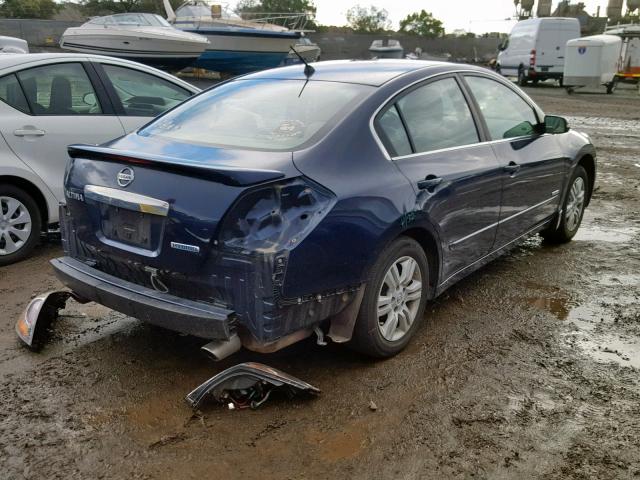 1N4CL2APXAC188608 - 2010 NISSAN ALTIMA HYB BLUE photo 4