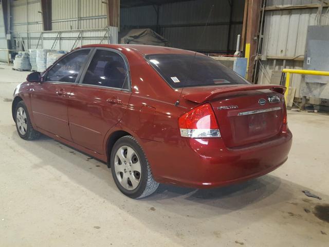 KNAFE221495606105 - 2009 KIA SPECTRA EX RED photo 3