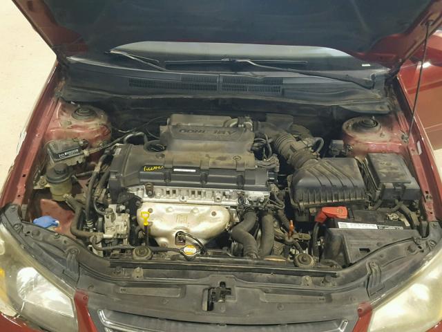 KNAFE221495606105 - 2009 KIA SPECTRA EX RED photo 7