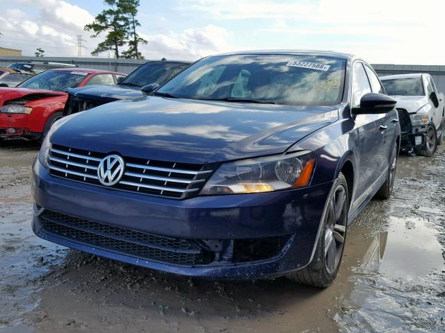 1VWBN7A39CC058345 - 2012 VOLKSWAGEN PASSAT SE BLUE photo 2