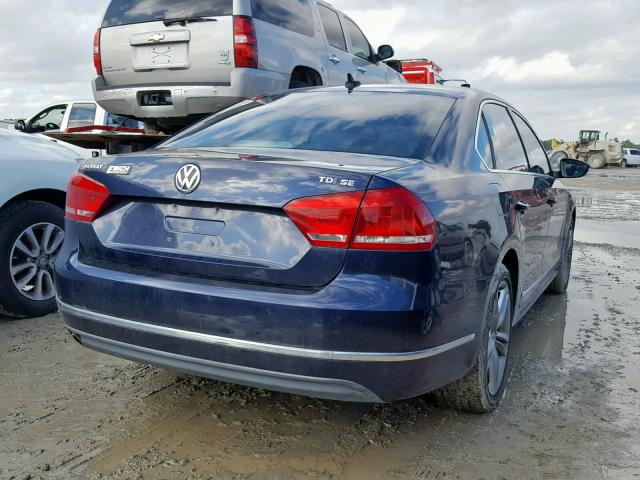 1VWBN7A39CC058345 - 2012 VOLKSWAGEN PASSAT SE BLUE photo 4