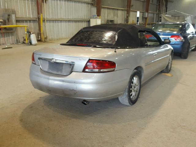 1C3EL55UX1N599083 - 2001 CHRYSLER SEBRING LX SILVER photo 4