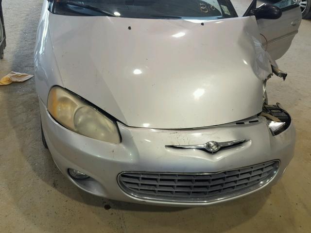 1C3EL55UX1N599083 - 2001 CHRYSLER SEBRING LX SILVER photo 7