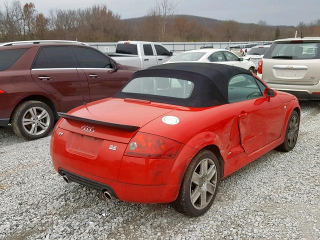 TRUUF28N741014298 - 2004 AUDI TT 3.2 RED photo 4