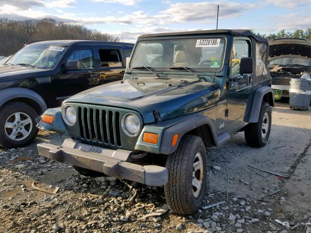 1J4FA49S61P373078 - 2001 JEEP WRANGLER / GREEN photo 2