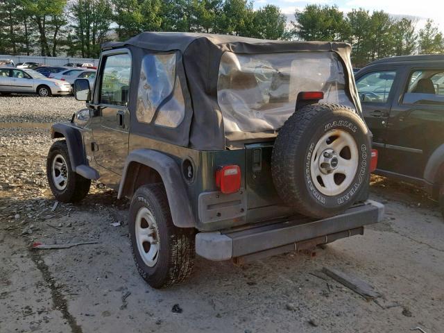 1J4FA49S61P373078 - 2001 JEEP WRANGLER / GREEN photo 3